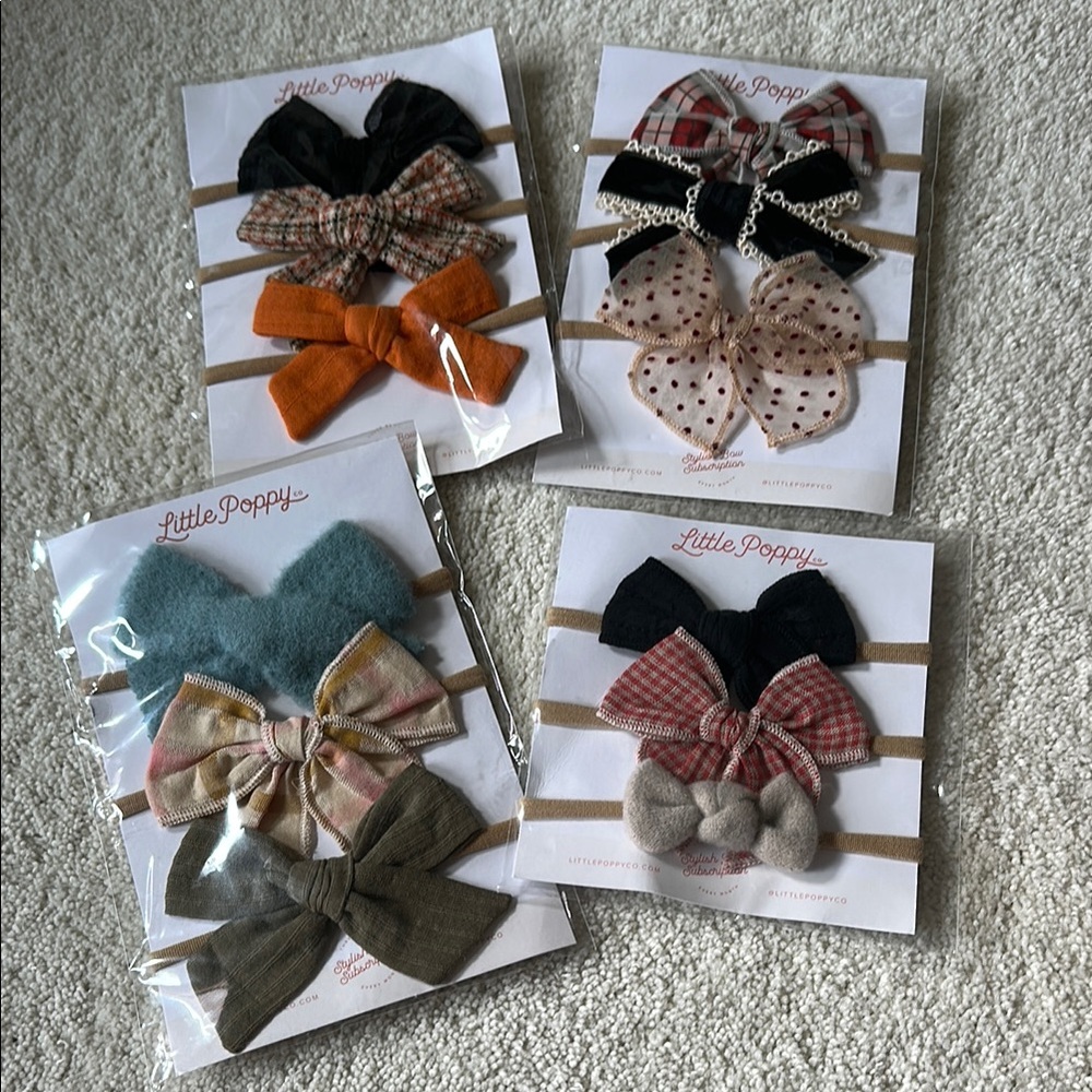 Little Poppy Bow Bundle NIB